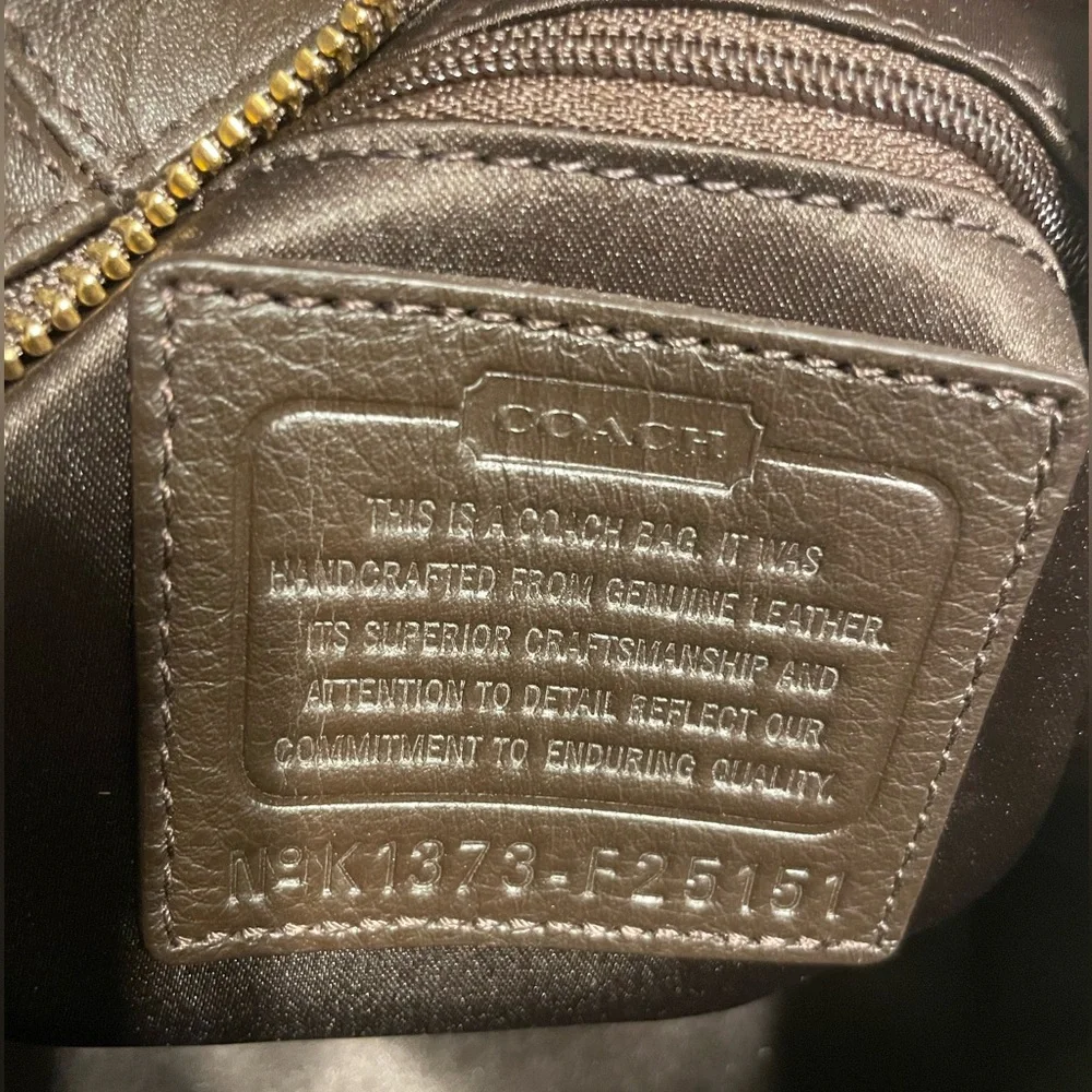 Coach Chocolate Brown Leather Satchel Handbag RN#F25151 - Picture 7 of 15
